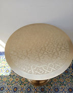 Handcrafted Brass Pedestal Table