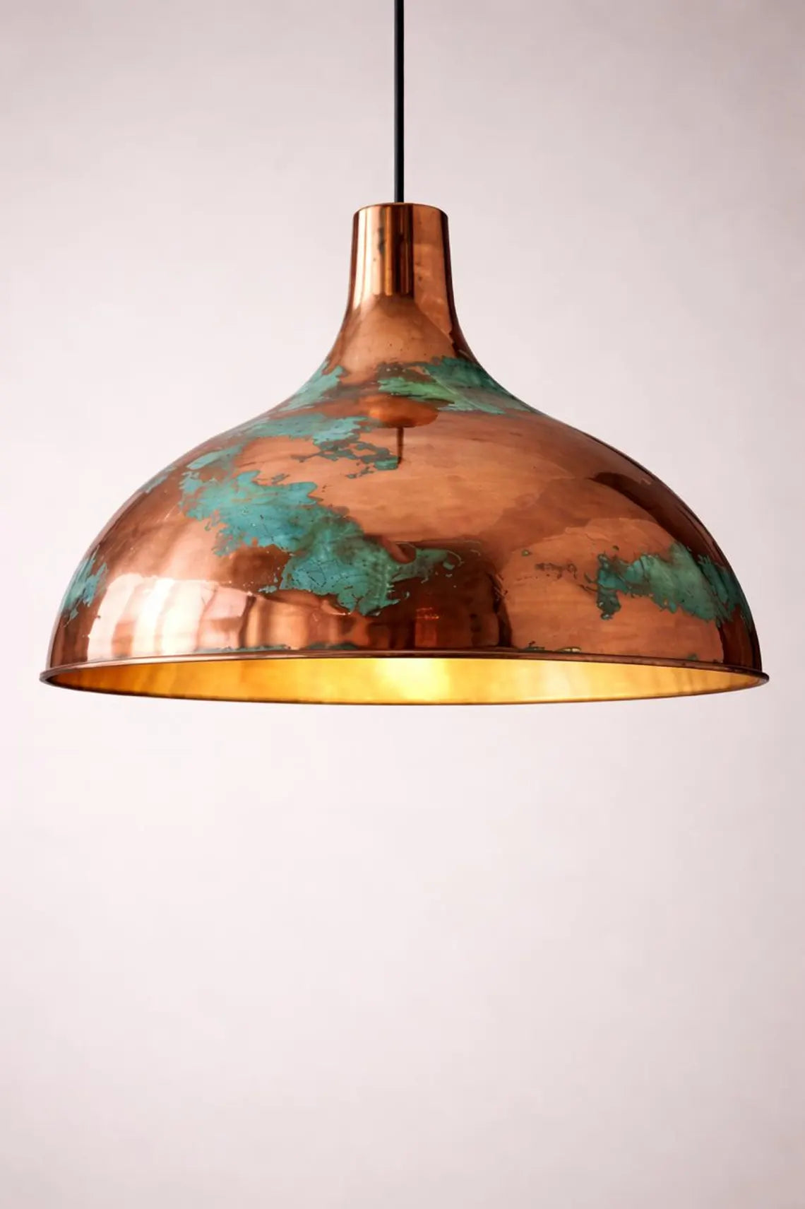 Copper Patina Pendant Light