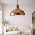 Copper Patina Pendant Light