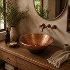 Handmade Hammered Copper Vessel Sink
