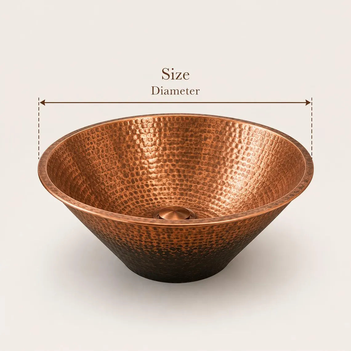 Handmade Hammered Copper Vessel Sink