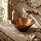 Handmade Hammered Copper Vessel Sink