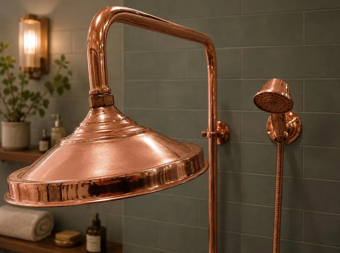 Handmade Copper Exposed Shower System