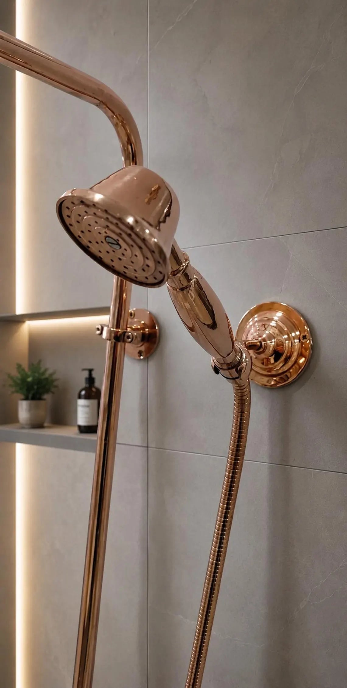 Handmade Copper Exposed Shower System